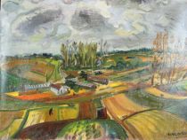 tableau Paysage  Neder-over-Heembeek  Wyckaert Maurice paysage,scne rurale  huile toile 1re moiti 20e sicle