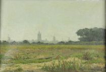 tableau Les deux moulins Horselenberg Willem paysage,village  huile toile 1re moiti 20e sicle