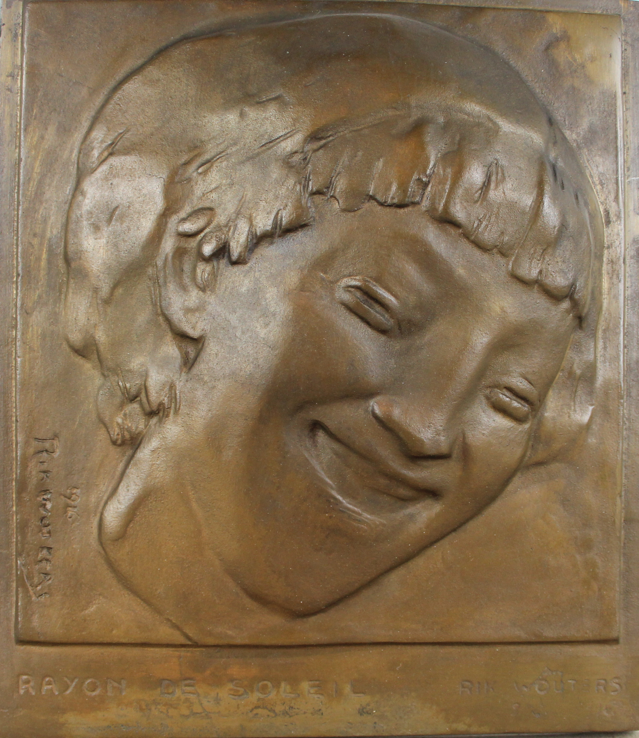 sculpture Rayon de soleil Wouters Rik personnage,portrait  bronze  1re moiti 20e sicle