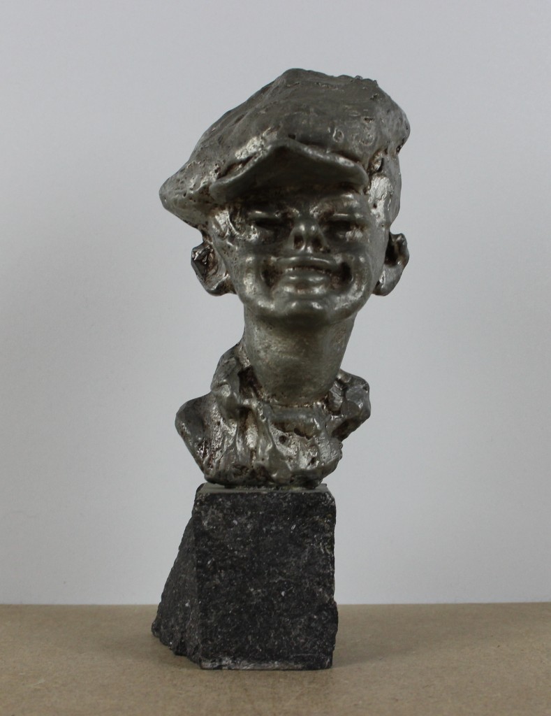 sculpture Tête de gavroche  Patris Ernest personnage    1ère moitié 20e siècle