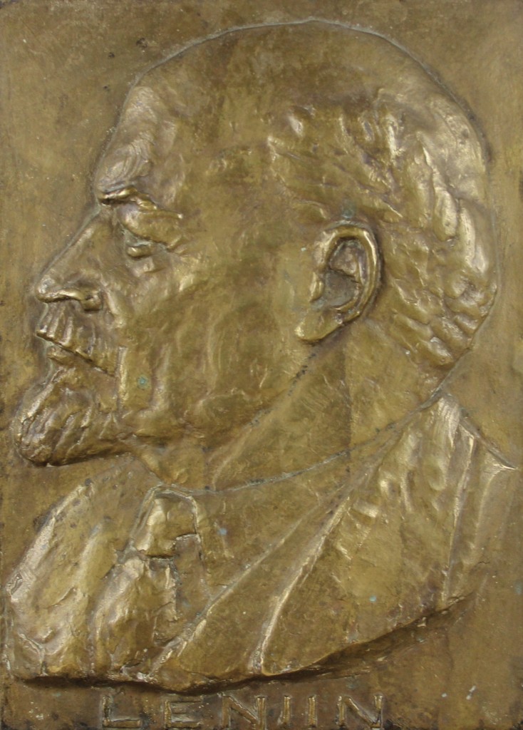 sculpture Vladimir Ilitch Lnine   portrait  bronze  