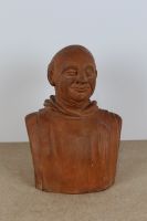 sculpture Le moine   personnage,religieux  terre cuite  
