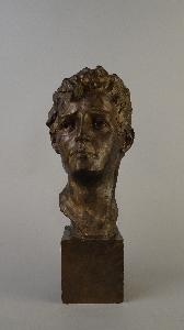 sculpture Tte d'homme Demanet Victor Joseph Ghislain portrait  terre cuite  