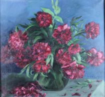 tableau Le bouquet De Menten De Horne Ghislaine fleurs,nature morte  huile toile 1ère moitié 20e siècle