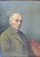 tableau Le Peintre Haesendonck Jef autoportrait,portrait  huile panneau 1re moiti 20e sicle