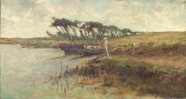 tableau Les Polders Huygens Lon paysage,paysage marin impressionnisme huile toile 1re moiti 20e sicle