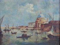 tableau Venise   marine,ville  huile toile 
