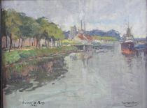 tableau Environs du Marly Willems J   huile bois 1re moiti 20e sicle