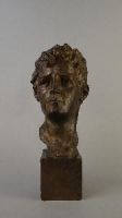sculpture Tête d'homme Demanet Victor Joseph Ghislain portrait  terre cuite  