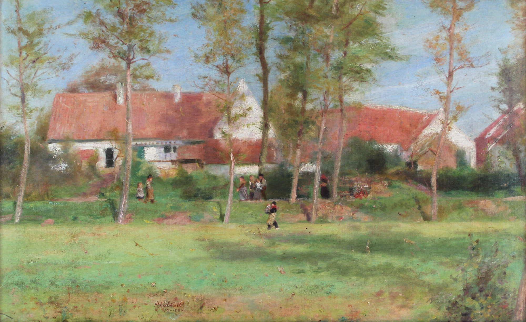 tableau Du soleil d'octobre Halkett Franois Joseph paysage,scne rurale impressionnisme huile toile 19e sicle