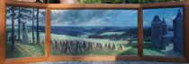 tableau Panorama d'Ardenne François Jean paysage  huile toile 2ième moitié 20e siècle