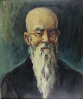 tableau Le chinois  la barbe Grosz August  Ignats orientaliste,personnage,portrait  huile toile 1re moiti 20e sicle