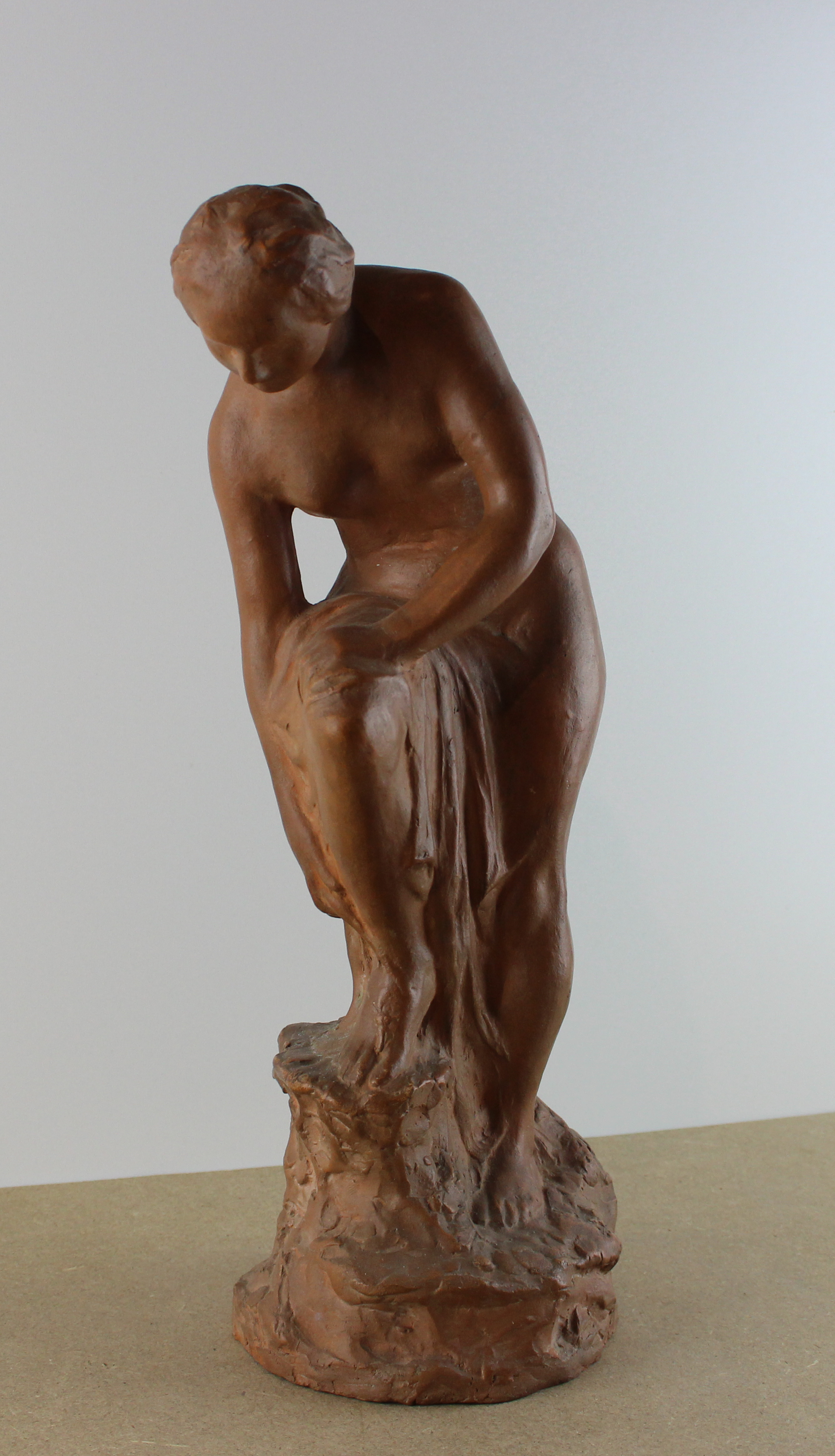 sculpture Baigneuse Dubois (1) Paul nu,personnage  terre cuite  