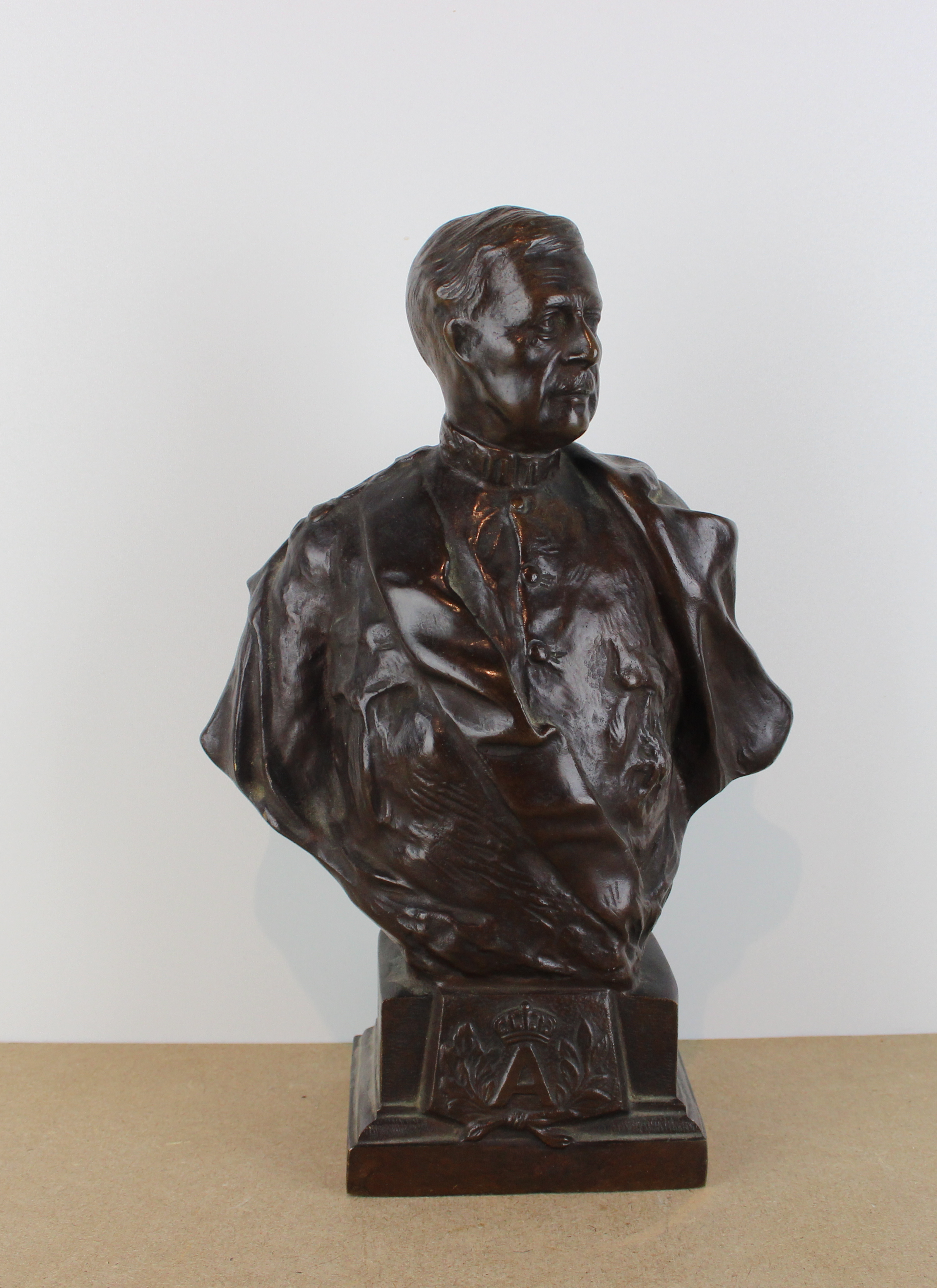 sculpture S.M.Albert Van Den Kerckhove Paul portrait  bronze  1re moiti 20e sicle
