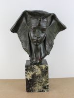 sculpture L’égyptienne  Carli G personnage,portrait  terre cuite  