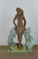sculpture La Baigneuse Guerbe Raymonde  marine,nu,personnage  terre cuite  1ère moitié 20e siècle