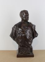 sculpture S.M.Albert Van Den Kerckhove Paul portrait  bronze  1ère moitié 20e siècle