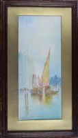tableau Venise Marina de Bragozzo Perique Anton paysage,paysage marin,ville  aquarelle papier 1re moiti 20e sicle