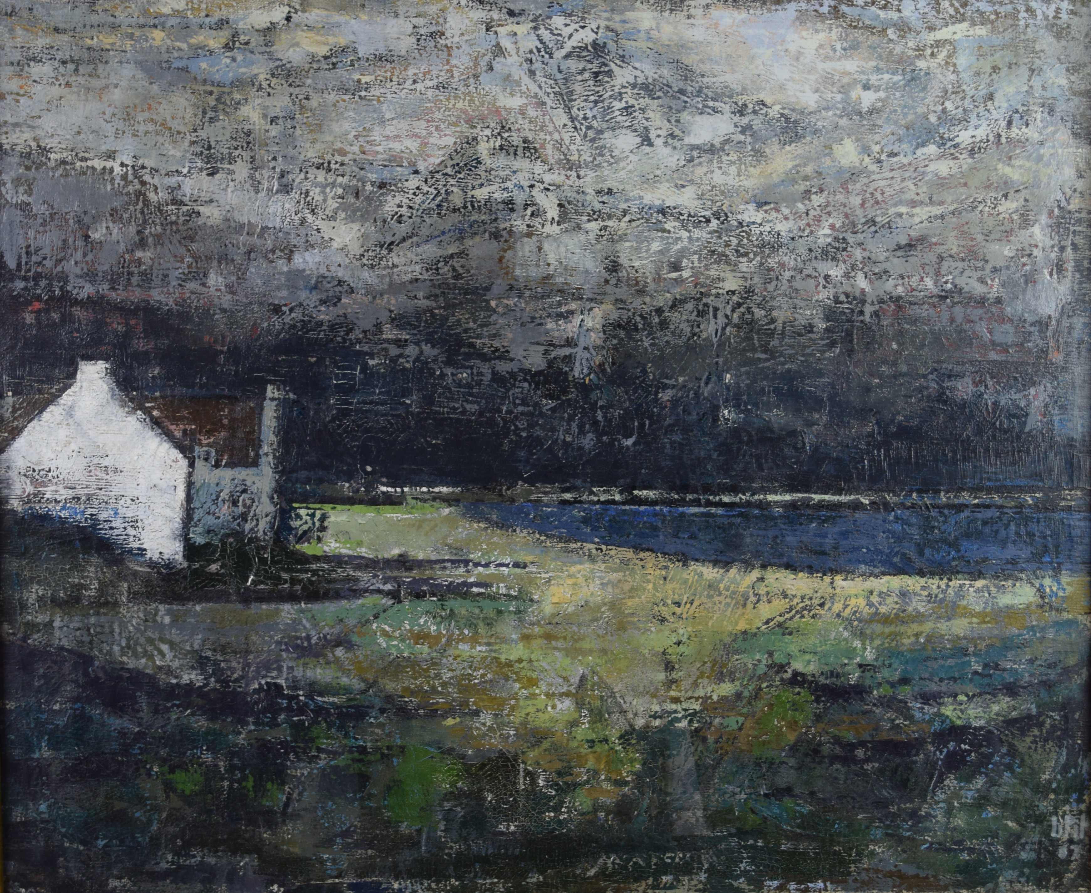 tableau L'estran   Lipit (Dufour) Jean-Pierre marine,paysage  huile toile 2ième moitié 20e siècle