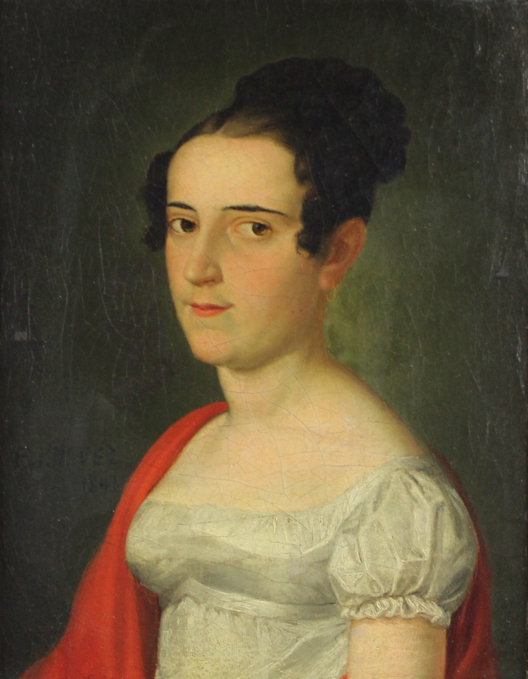 tableau Femme au regard Navez François Joseph portrait  huile toile 19e siècle