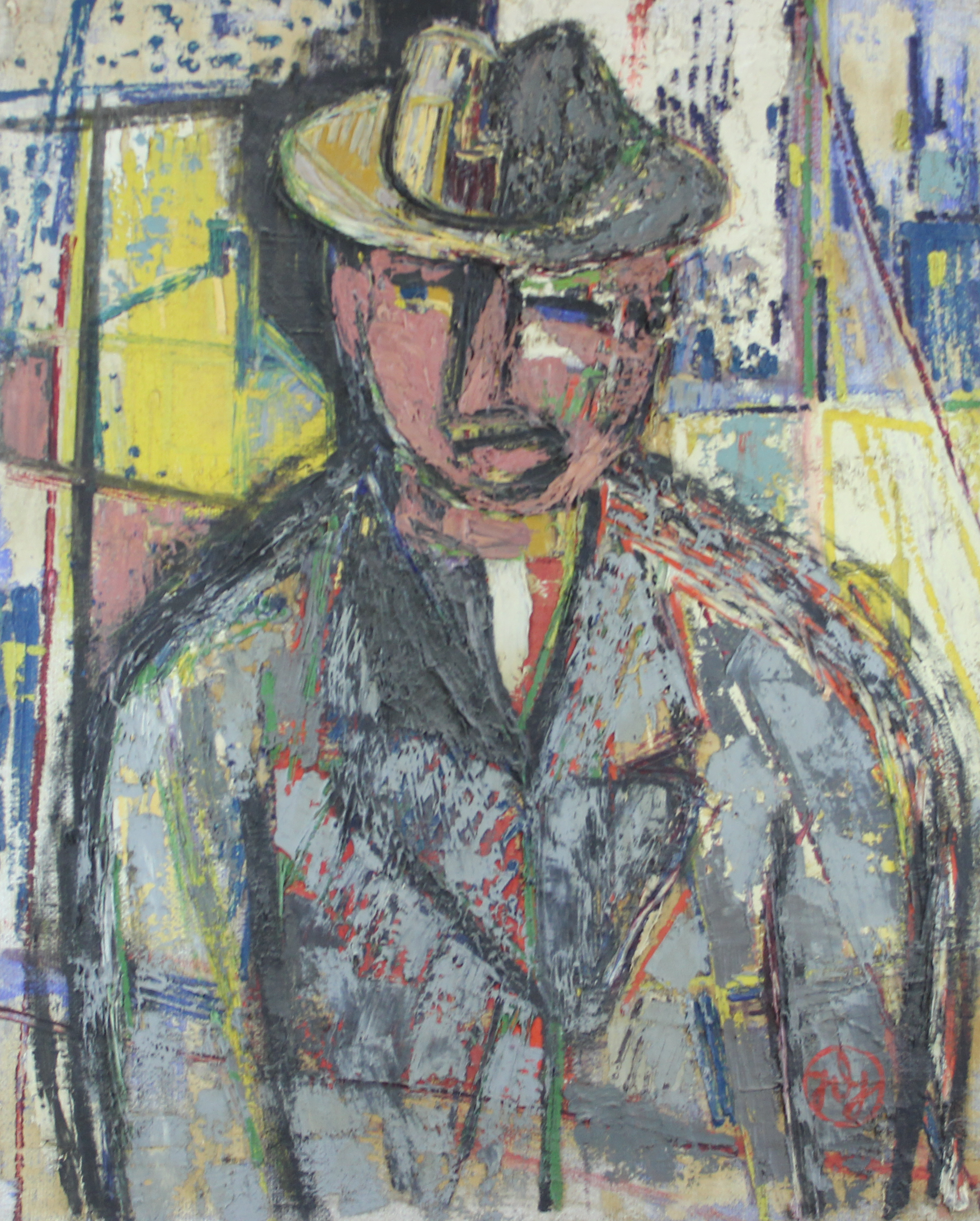 tableau Le portrait Dopagne Jean-Jacques portrait  huile toile 2ième moitié 20e siècle