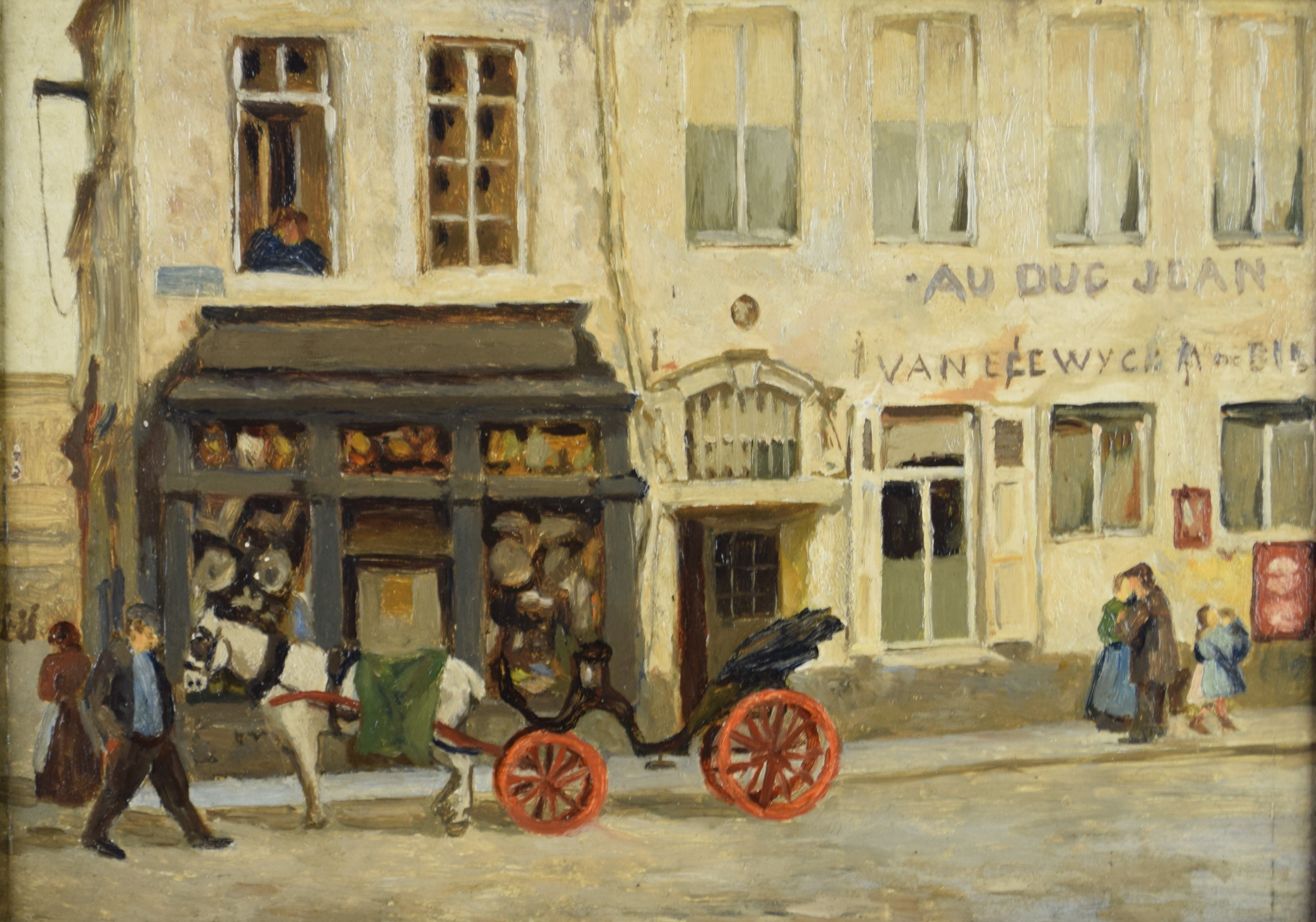 tableau Au Duc Jean   animaux  huile panneau 1ère moitié 20e siècle