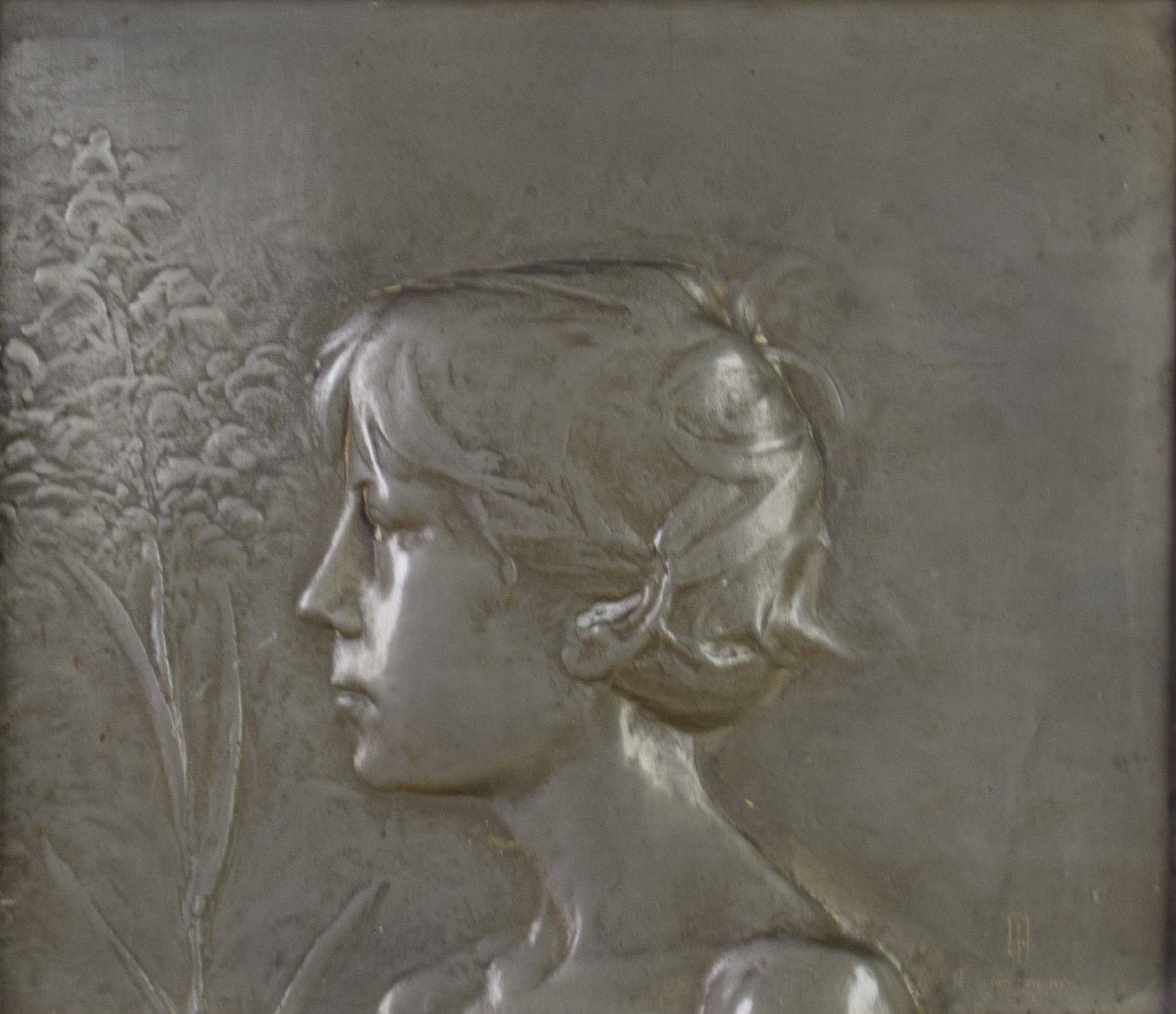 sculpture Jeune fille art déco Dubois Fernand portrait  bronze  1ère moitié 20e siècle