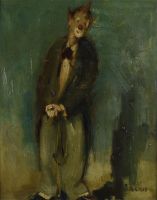 tableau Le clown Colot Robert personnage  huile panneau 1ère moitié 20e siècle