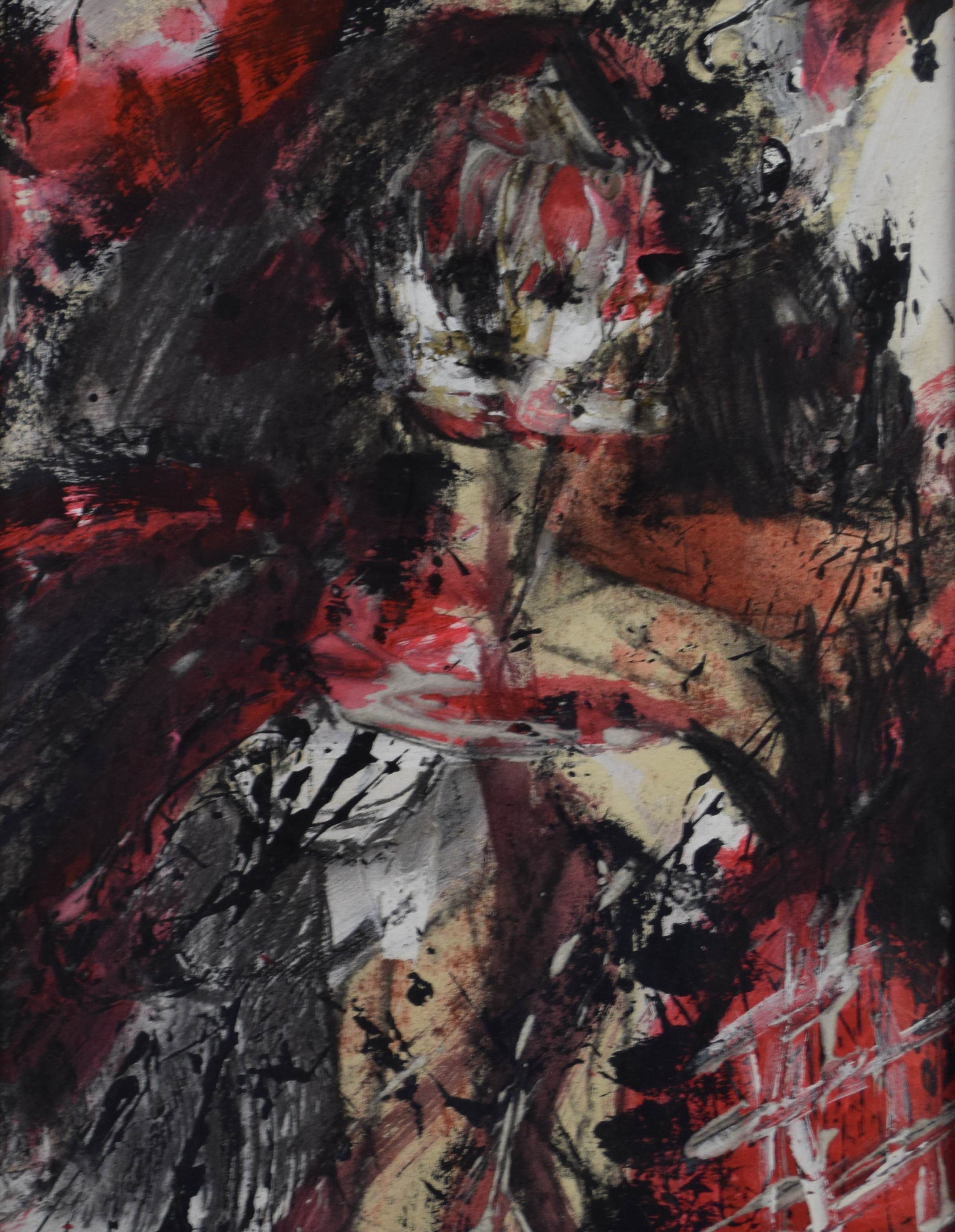 tableau Sans titre Sawincka Krystyna fantastique,moderne  mixte papier 2ième moitié 20e siècle