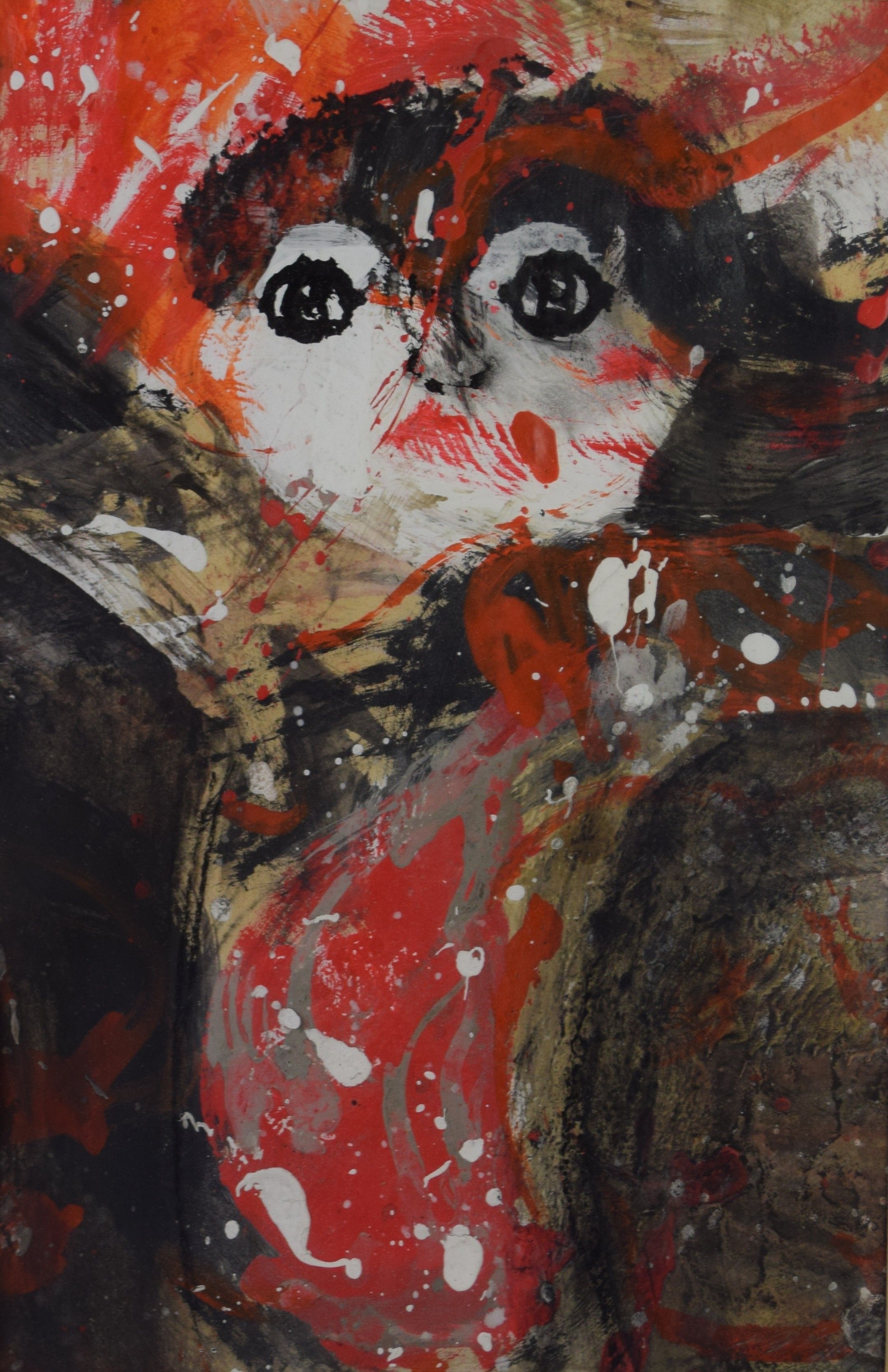 tableau Sans titre Sawincka Krystyna fantastique,moderne  mixte papier 2ième moitié 20e siècle