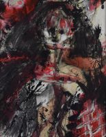 tableau Sans titre Sawincka Krystyna fantastique,moderne  mixte papier 2ième moitié 20e siècle