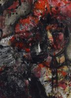 tableau Sans titre Sawincka Krystyna fantastique,moderne  mixte papier 2ième moitié 20e siècle