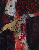 tableau Sans titre Sawincka Krystyna fantastique,moderne  mixte papier 2ième moitié 20e siècle