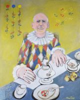 tableau Pablo Picasso Tilot Pierre portrait  huile toile 2ième moitié 20e siècle