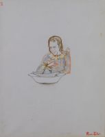 tableau Le bateau de papier 2 Tilot Pierre fantastique   papier 2ième moitié 20e siècle