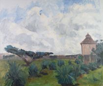 tableau Colombier en Dordogne Berchmans Jules Etienne paysage  huile toile 1ère moitié 20e siècle
