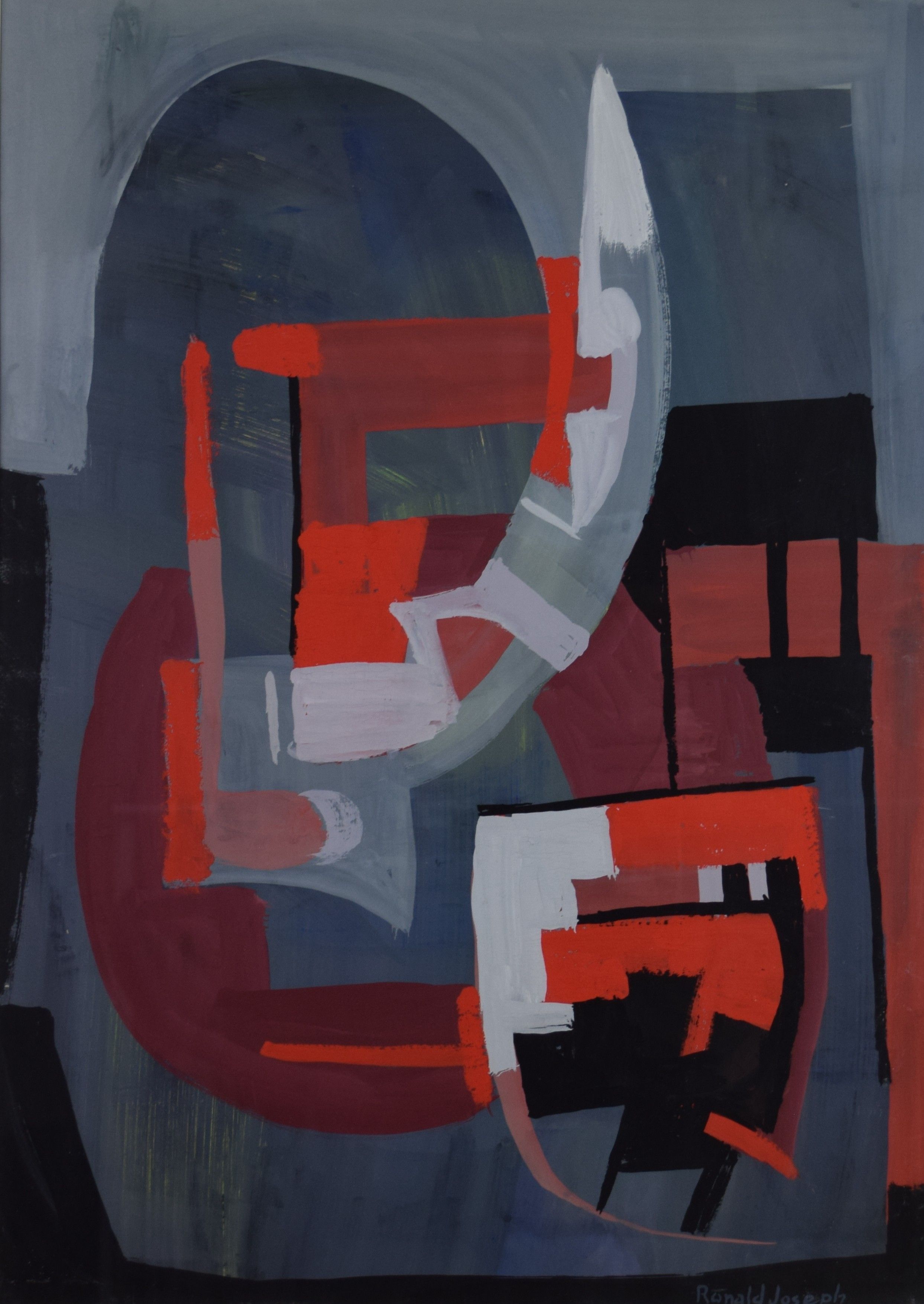 tableau Sans titre 1 Ronald Joseph abstrait,mode,moderne  gouache papier 2ième moitié 20e siècle