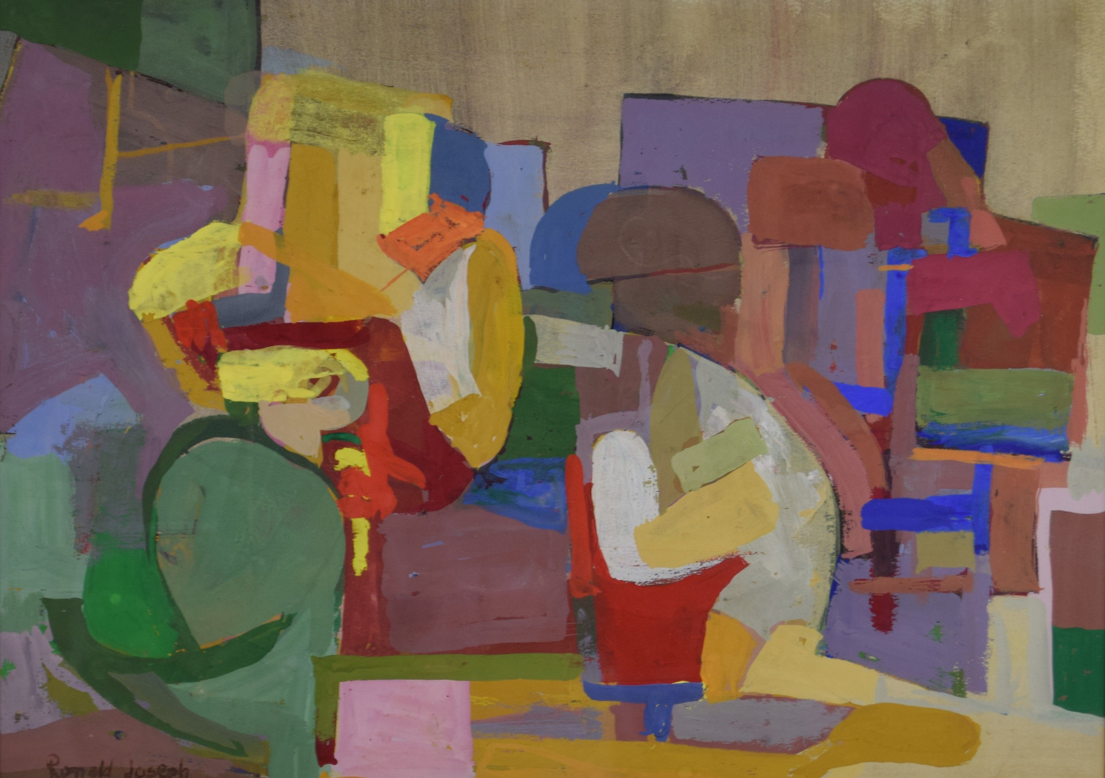 tableau Sans titre 2 Ronald Joseph abstrait,mode,moderne  gouache papier 