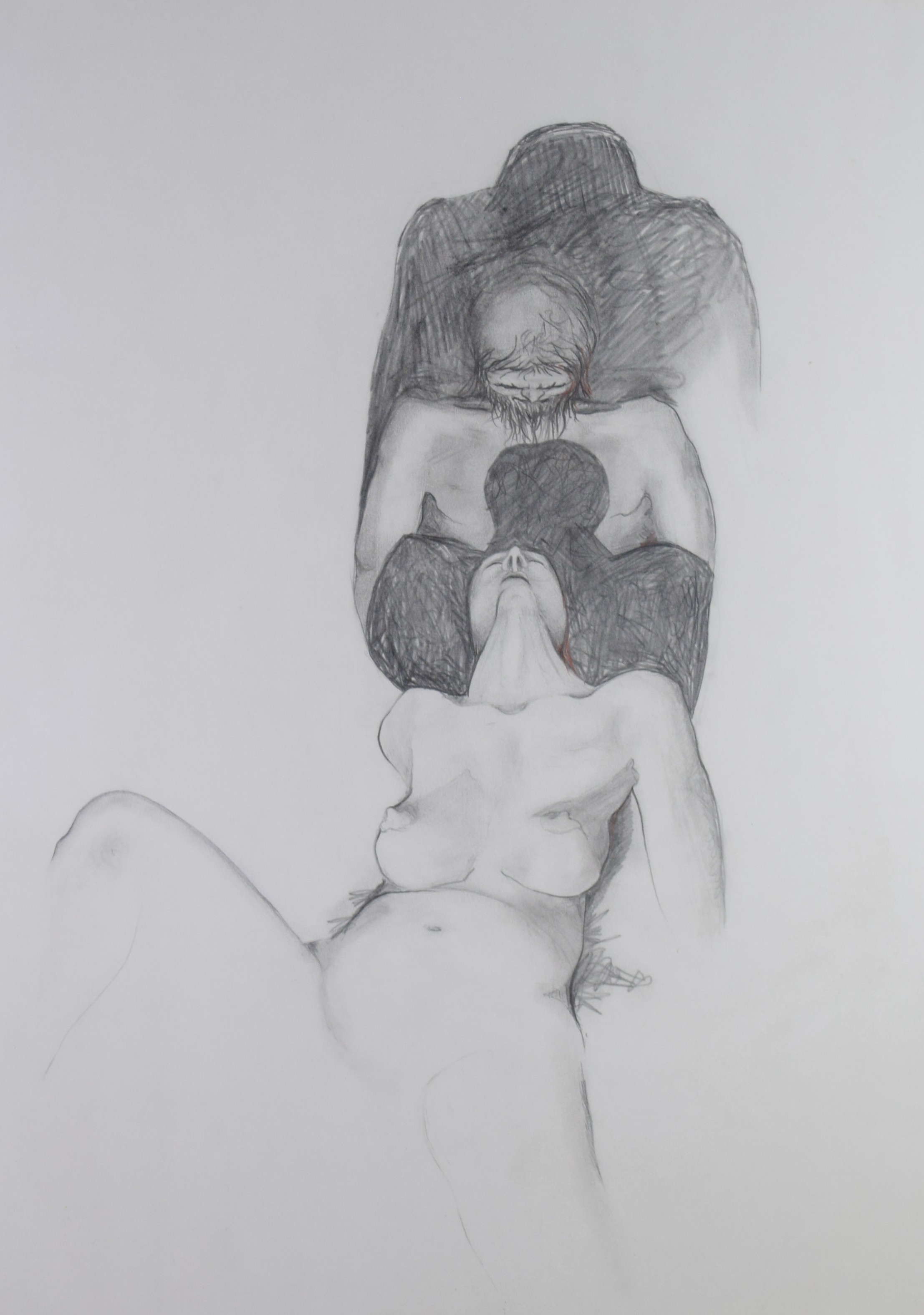 tableau Soumission    nu,personnage  crayon papier 2ième moitié 20e siècle