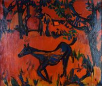 tableau Cheval de Bohèmiens Dürig Rolf animaux,mode,moderne  huile toile 1ère moitié 20e siècle