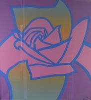 tableau La rose Londot Louis-Marie fleurs,mode,moderne  estampe papier 2ième moitié 20e siècle