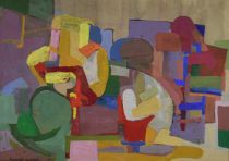 tableau Sans titre 2 Ronald Joseph abstrait,mode,moderne  gouache papier 
