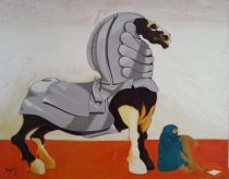 tableau Le cheval Lenaerts Fernand animaux,moderne  huile toile 2ième moitié 20e siècle