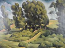 tableau Le vallon De Vaucleroy Pierre paysage  huile toile 1ère moitié 20e siècle