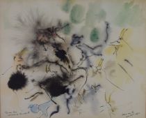 tableau Parmi les chèvre et les chats Milo (Van Gindertael ) Jean mode,moderne  mixte papier 2ième moitié 20e siècle