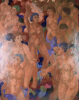 tableau Les nus Régis L nu  huile toile 2ième moitié 20e siècle