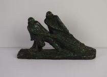 sculpture Les pêcheurs au filet Gufko  personnage  bronze  1ère moitié 20e siècle