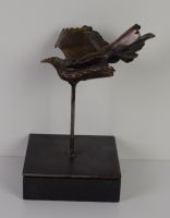 sculpture La colombe  Van der Eycken Robert animaux  bronze  2ième moitié 20e siècle
