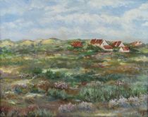 tableau Aux environs de Knokke  Verhaegen Fernand marine,paysage  huile toile 1ère moitié 20e siècle