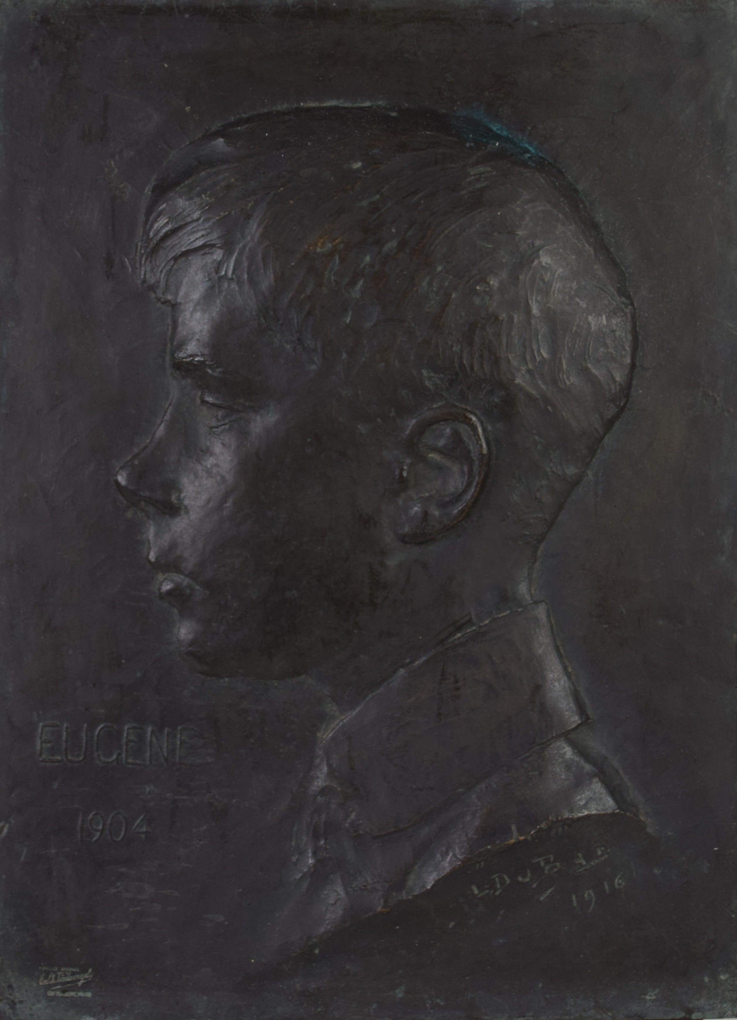 sculpture Eugène  Dubar Louis portrait  bronze  1ère moitié 20e siècle